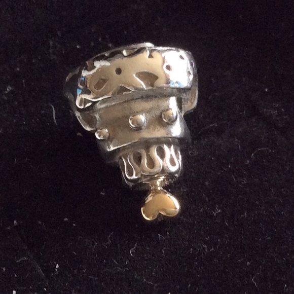 Pandora Wedding Cake two tone charm, 14k gold and silver - Picture 3 of 4